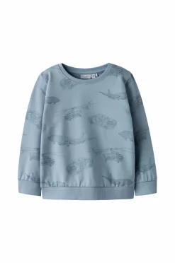 Name it Sweatshirts & Hoodies>Sweatshirt NmmVaron LS Aop Swt Unb Dusty blue