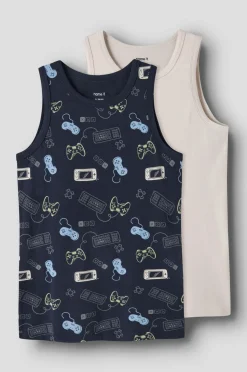 Name it Tanktop nkmTank Navy Gamer 2-pak Navy blazer Hot