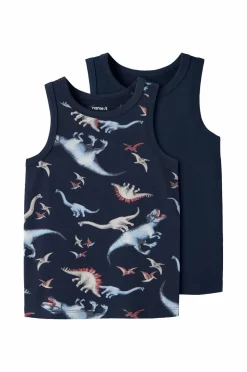 Name it Tanktop nmmTank Navy Dino 2-pak Navy blazer Outlet