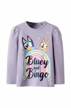 Name it Top nmfJessie Bluey LS Lavender gray Online