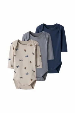 Name it Bodies>baby Bodyer nbmBody LS Airplane 3-pak Peyote
