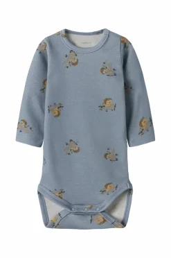 Name it Bodies>baby Bodyer nbmKinok LS Body Dusty blue