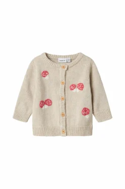 Name it Trøjer>baby Cardigan nbfLinie LS Knit Peyote melange