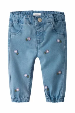 Name it Bukser, Jeans & Leggings>baby Jeans nbfRose Shaped R Emb Denim blue