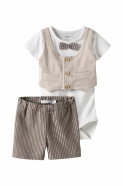 Name it baby Sæt nbmHelmar Shorts Set Walnut Hot