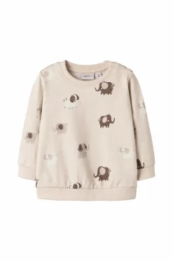 Name it baby Sweatshirt nbnoHapi LS Sweat Bru Peyote melange Clearance