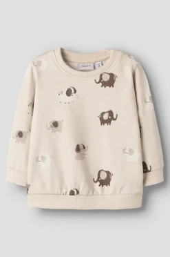 Name it baby Sweatshirt nbnoHapi LS Sweat Bru Peyote melange Clearance
