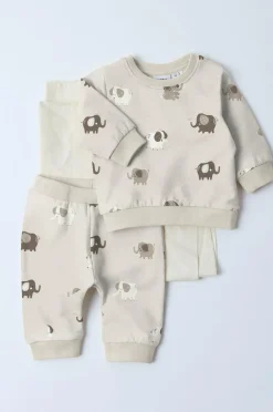 Name it baby Sweatshirt nbnoHapi LS Sweat Bru Peyote melange Clearance