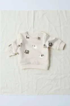 Name it baby Sweatshirt nbnoHapi LS Sweat Bru Peyote melange Clearance