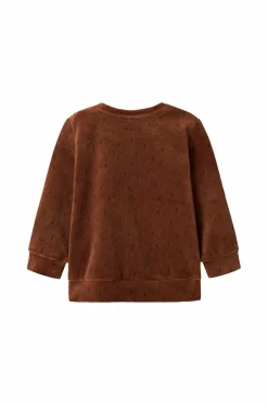 Name it baby Sweatshirt nbnNalwin LS Velour Pecan pie Clearance