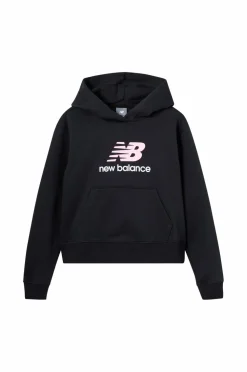 New Balance Hættetrøje Brush Back Stacked Logo Nb caviar Hot