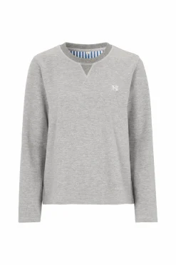Newhouse Sweatshirts & Hoodies>College-sweater Ilse Midtgrå melange