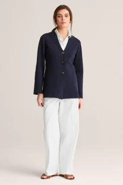 Newhouse Strikket blazer Kim Marineblå Sale