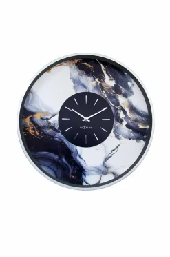 NeXtime Vægure>Vægur Marble Duo 48 cm Sølv/Sort