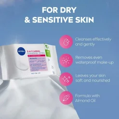 Nivea Ansigtsservietter Gentle Cleansing Wipes 25 stk. Online