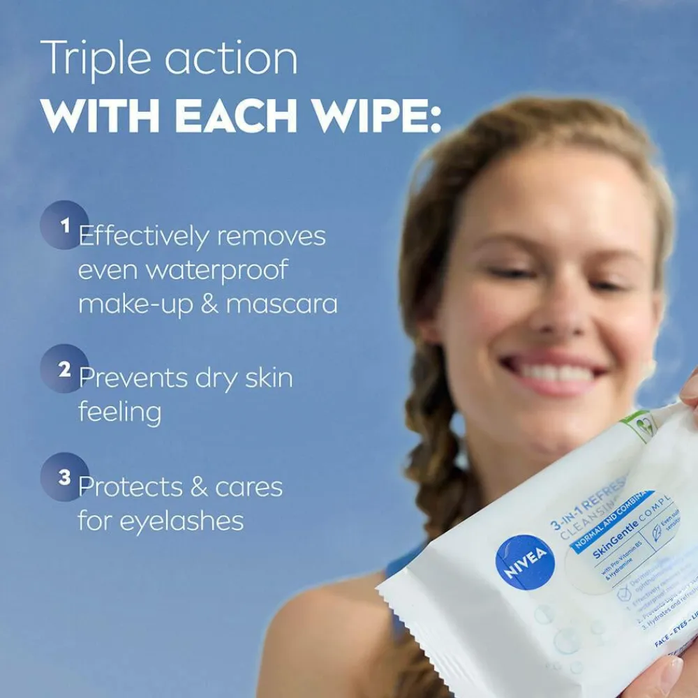 Nivea Ansigtsservietter Refreshing Cleansing Wipes 25 stk. Outlet