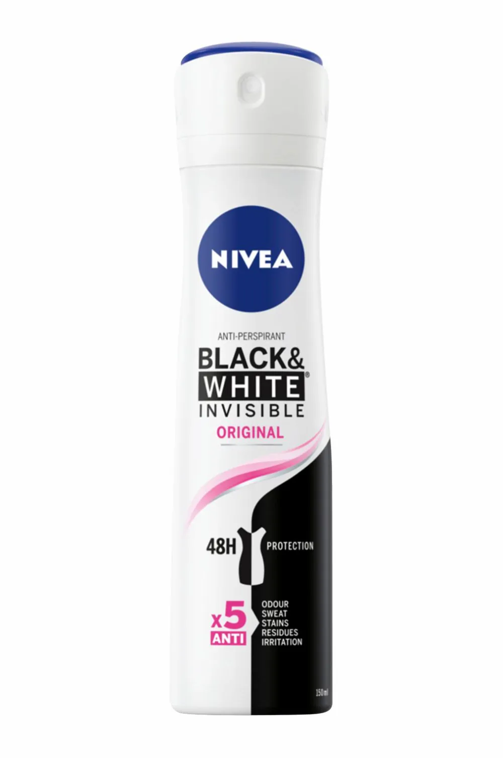 Nivea Kropspleje>Antiperspirant Deo Spray Black & White Original 150 ml
