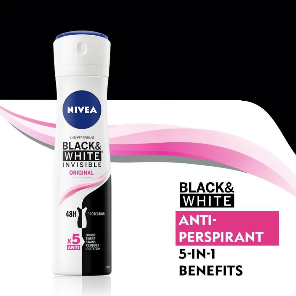Nivea Kropspleje>Antiperspirant Deo Spray Black & White Original 150 ml