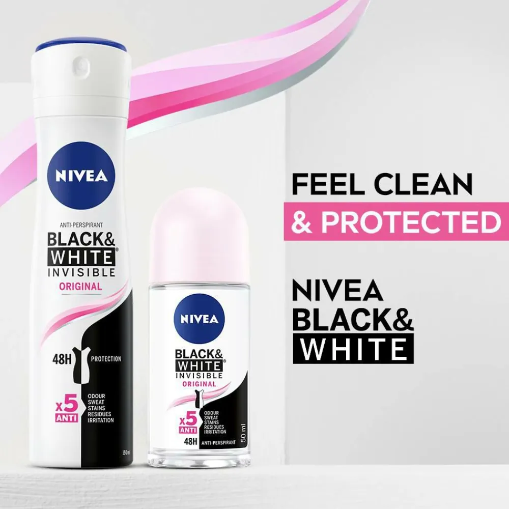 Nivea Kropspleje>Antiperspirant Deo Spray Black & White Original 150 ml
