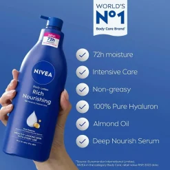 Nivea Body Lotion Rich Nourishing Pump 400 ml New