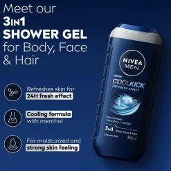 Nivea Cool Kick Shower Gel 250 Ml No Color Online