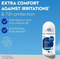 Nivea Kropspleje>Derma Control Defend Roll On 50 Ml No Color