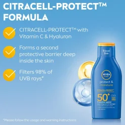Nivea Protect & Moisture Sun Lotion Spf 50+ 100Ml No Color New