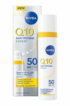 Nivea Ansigtspleje>Q10 Anti-Wrinkle Expert Daily UV Fluid SPF50 40Ml No Color
