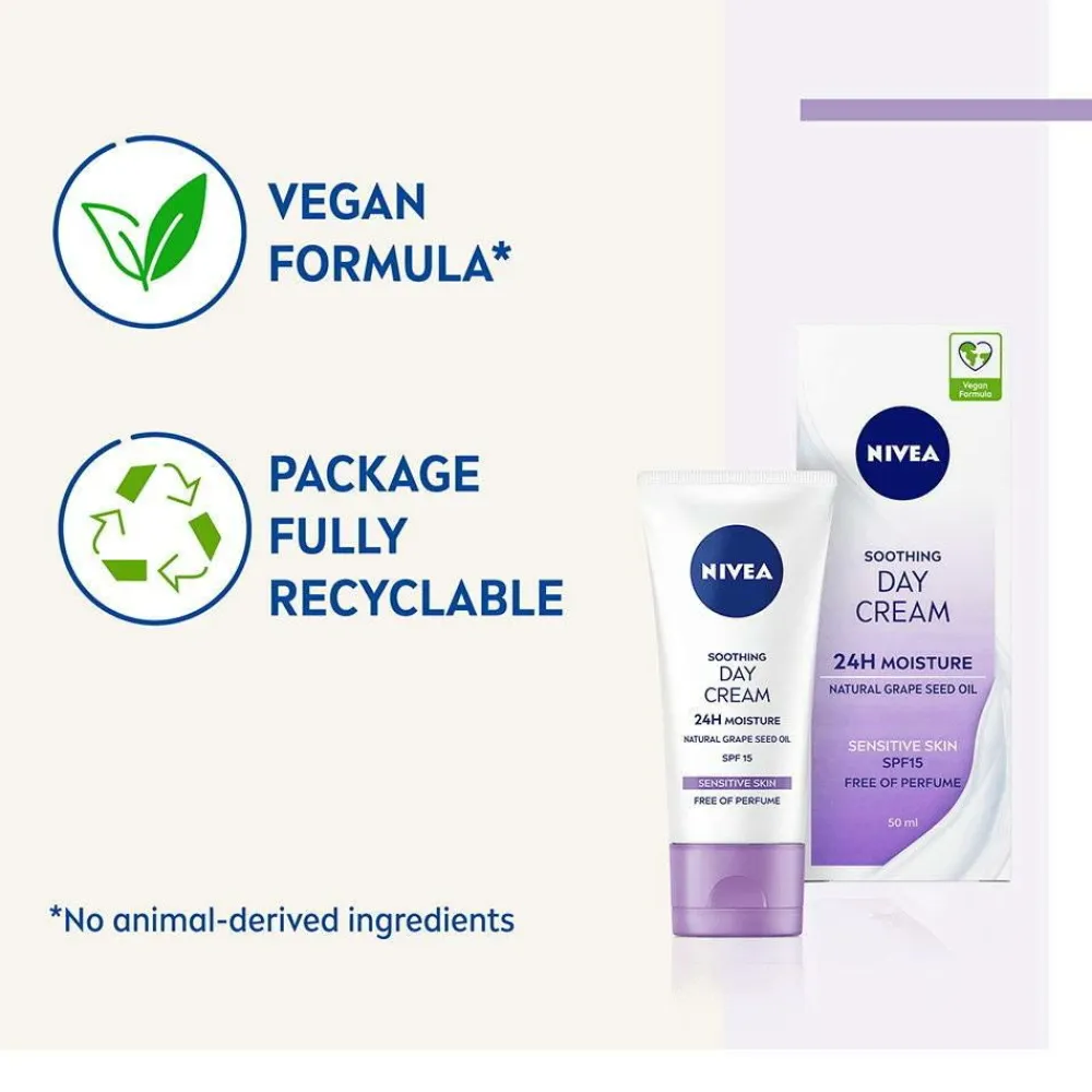 Nivea Ansigtspleje>Sensitive Day Cream Tube 50 Ml No Color