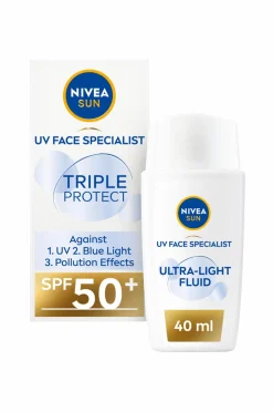 Nivea Solbeskyttelse>Solcreme til ansigtet UV Face Triple Protect Fluid SPF50+ 40 ml SUN No color