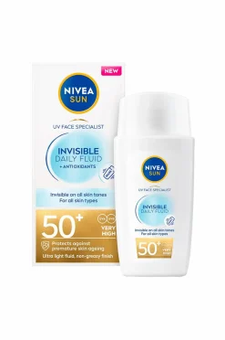 Nivea Solbeskyttelse>UV Face Invisible Daily Fluid SPF 50+ No color