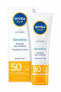 Nivea UV Face Sensitive Cream SPF50 50 ml No color Outlet