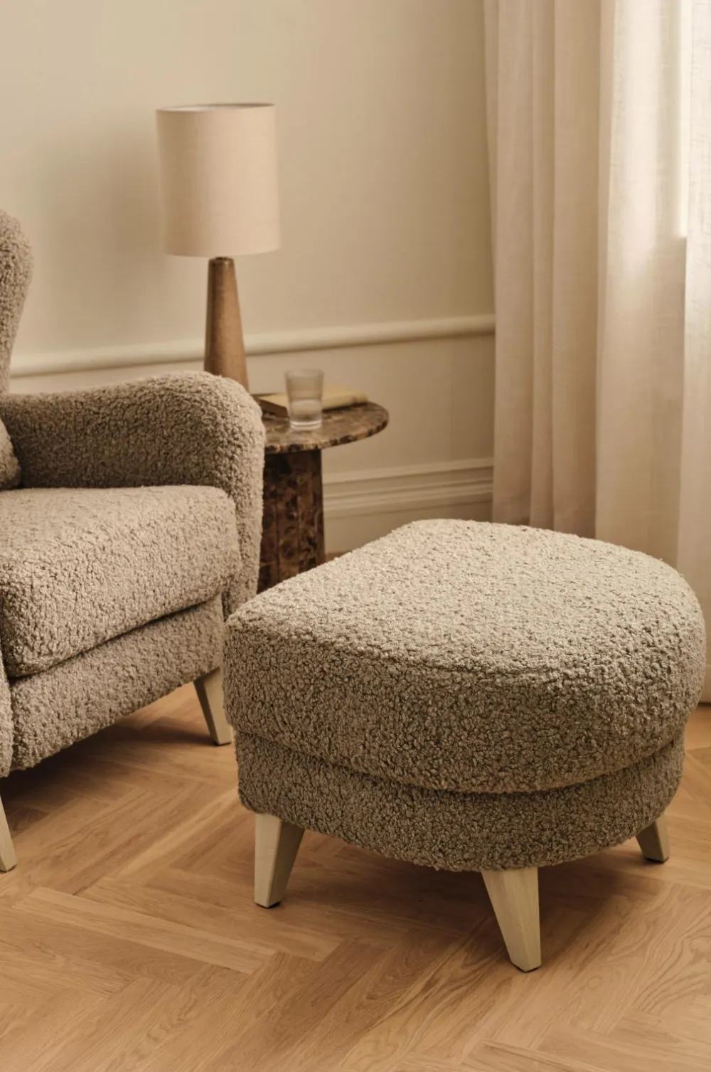 Nord Komfort Puffer & Fodskamler>Taburet Ontario Light brown