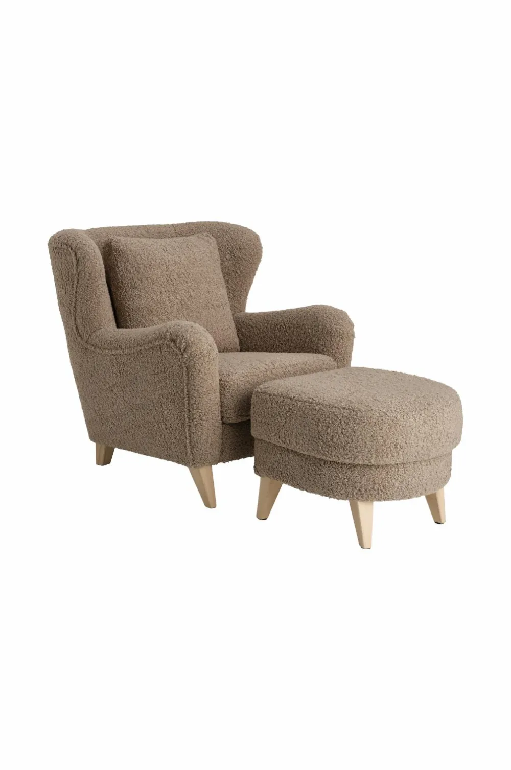 Nord Komfort Puffer & Fodskamler>Taburet Ontario Light brown