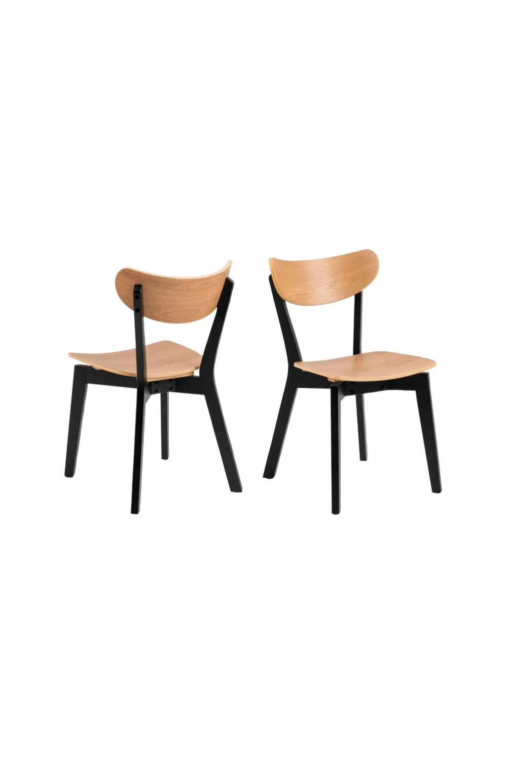 NORDFORM Roxby spisebordssæt med bord og 4 stole, 105x105x76 cm eg 40885 / sort Best