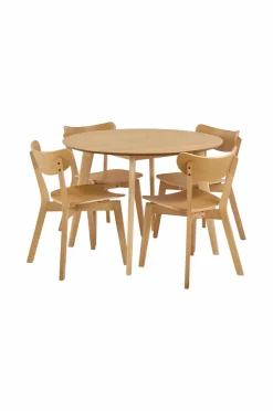 NORDFORM Roxby spisebordssæt Ø 105 cm naturlig Hot