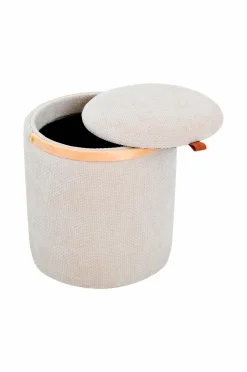 Nordic Furniture Group Puf med opbevaring Lykke Beige Outlet