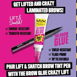 NYX Professional Makeup The Brow Glue Crazy Lift 01 Transparent Discount