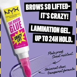 NYX Professional Makeup The Brow Glue Crazy Lift 01 Transparent Discount