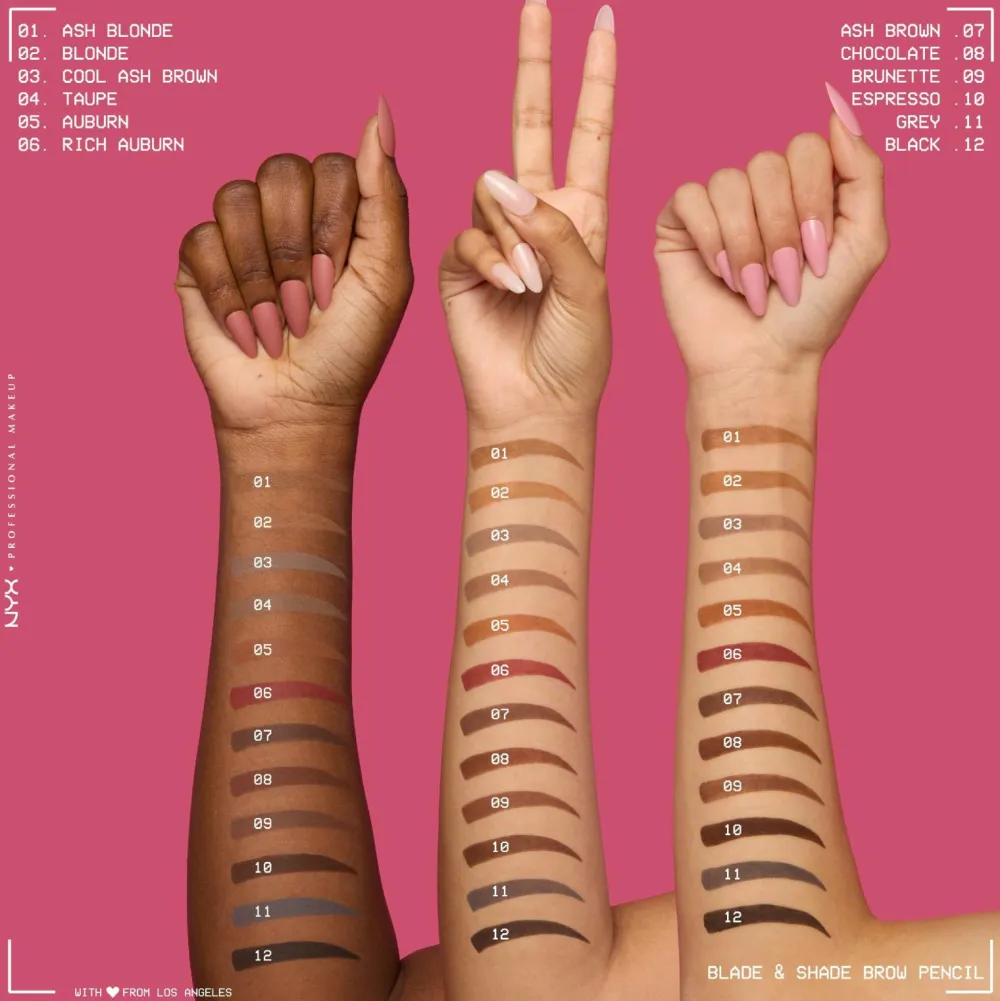 NYX Professional Makeup Øjenbryn>Blade & Shade Brow Pencil 08 Chocolate