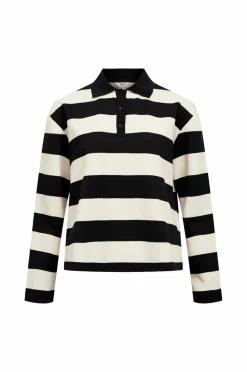 Object Trøjer & Cardigans>Poloshirt objMillie L/S LO Polo E AW Fair 24 Black