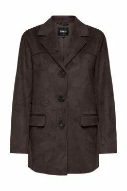 Only Habitjakke onlTulip Faux Suede Chocolate torte