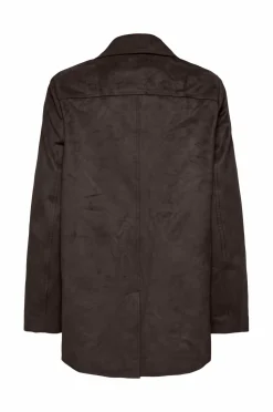 Only Habitjakke onlTulip Faux Suede Chocolate torte