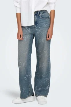 Only Jeans onlHope EX HW Wide Rhinst Dnm Tai D Medium blue denim Online