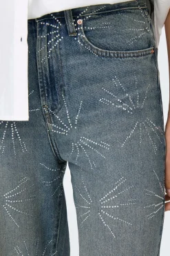 Only Jeans onlHope EX HW Wide Rhinst Dnm Tai D Medium blue denim Online