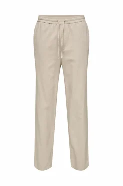 ONLY & SONS Bukser>Bukser onsSinus Loose 0007 Cot Lin Pant Silver lining