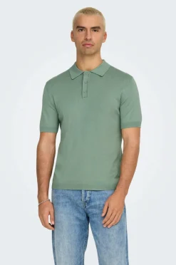 ONLY & SONS Poloshirt onsWyler Life Reg 14 SS Polo Knit Iceberg green Outlet