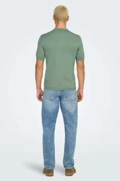 ONLY & SONS Poloshirt onsWyler Life Reg 14 SS Polo Knit Iceberg green Outlet
