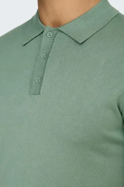 ONLY & SONS Poloshirt onsWyler Life Reg 14 SS Polo Knit Iceberg green Outlet