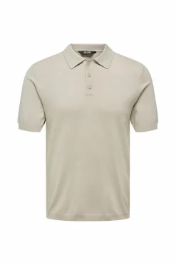 ONLY & SONS Poloshirt onsWyler Life Reg 14 SS Polo Knit Silver lining Hot